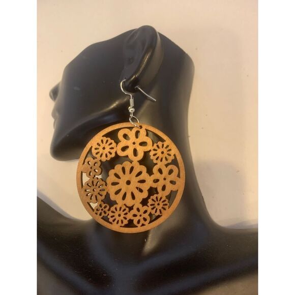 Wooden Earrings   - Picture 1 of 3